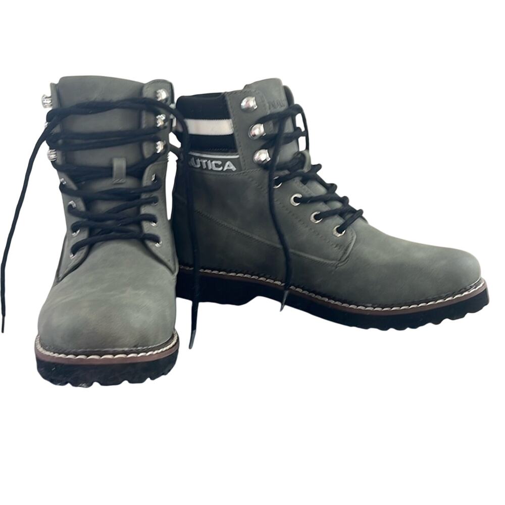 Nautica Galiah Green Work Hiking Combat Style Boots Size 7